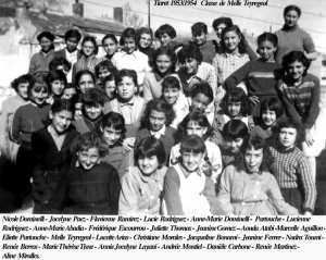 1954 - Classe de CM2 - Ecole des filles