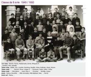1950 - Classe de 8eme - Ecole sonis