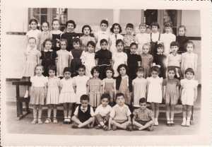 1958 - Classe enfantine  Melle Manca - école ampere