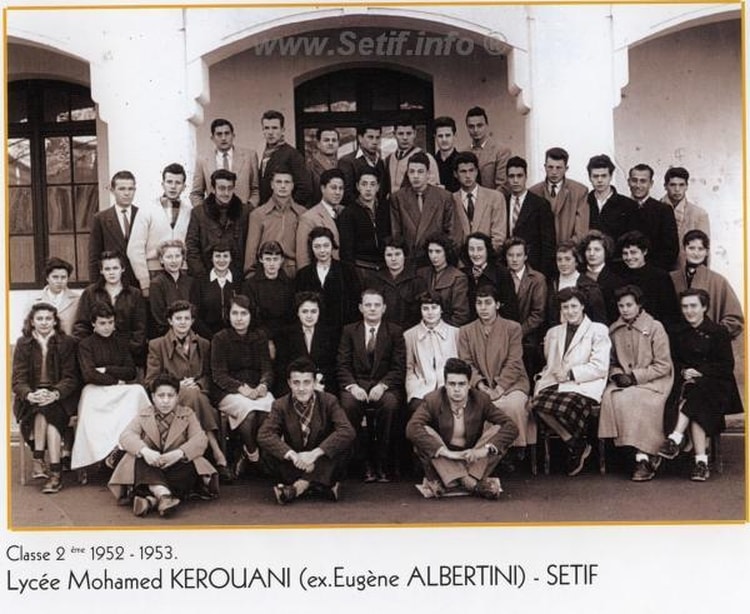 1952 - Classe de 2 émé 1952 1953 - Lycée eugène albertini