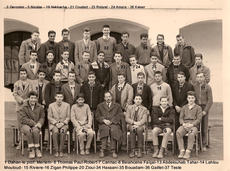 1960 - Seconde M1 - Lycée eugène albertini