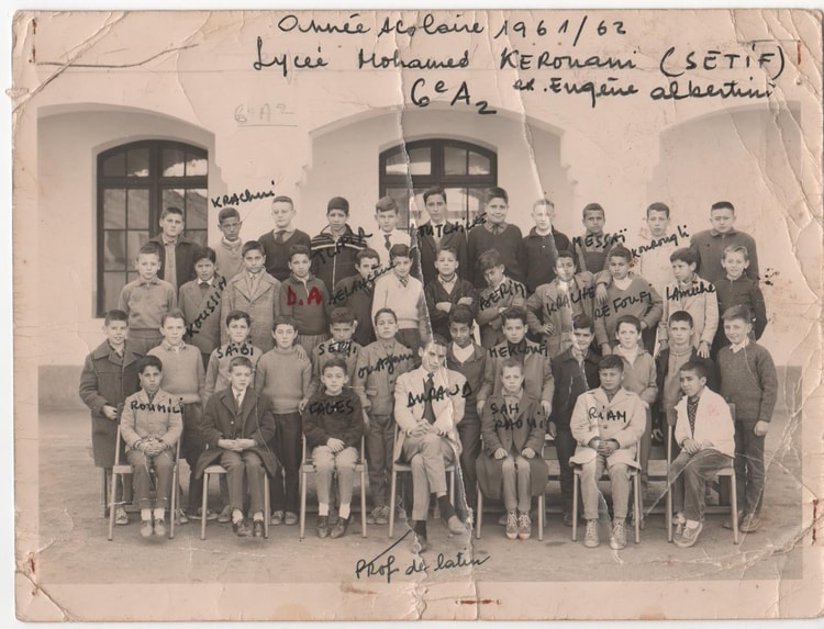 1962 - 6éme A2 - Lycée eugène albertini