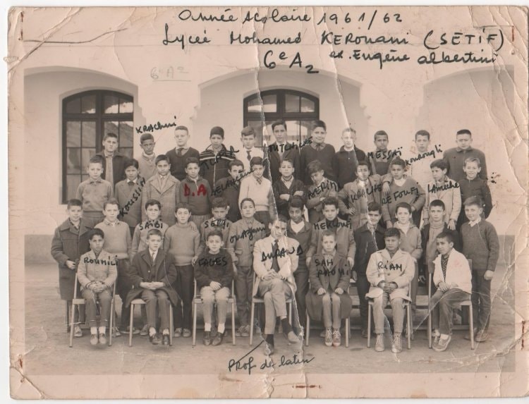 1962 - 6 eme A2 - Lycée eugène albertini