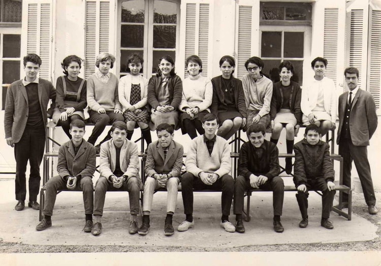 1965 - Classe de 3° Année Moyenne - Ecole carnot
