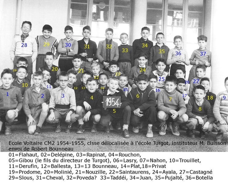 1954 - CM 2 Ecole Voltaire - Ecole voltaire