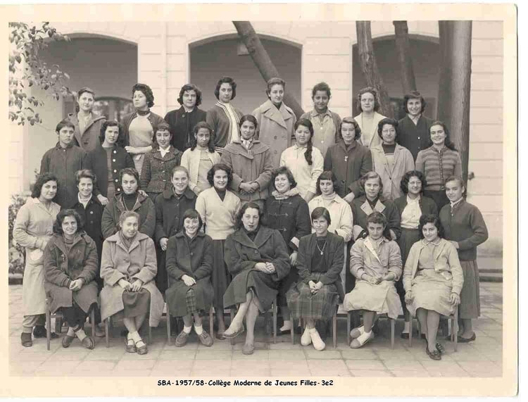 1957 - SIDI BEL ABBÈS - 3ème 2 - Ex lycée de jeunes filles
