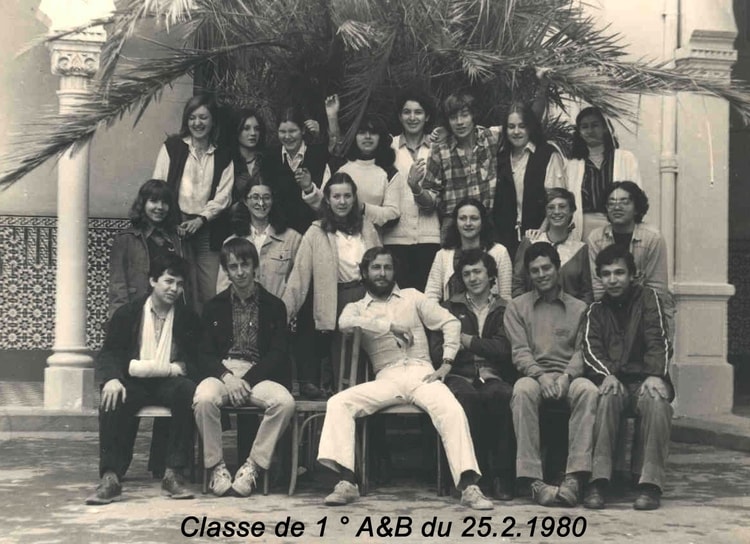 1980 - Classe de 1ère avec M. Daurel (Prof de Physique) - Pierre et marie curie
