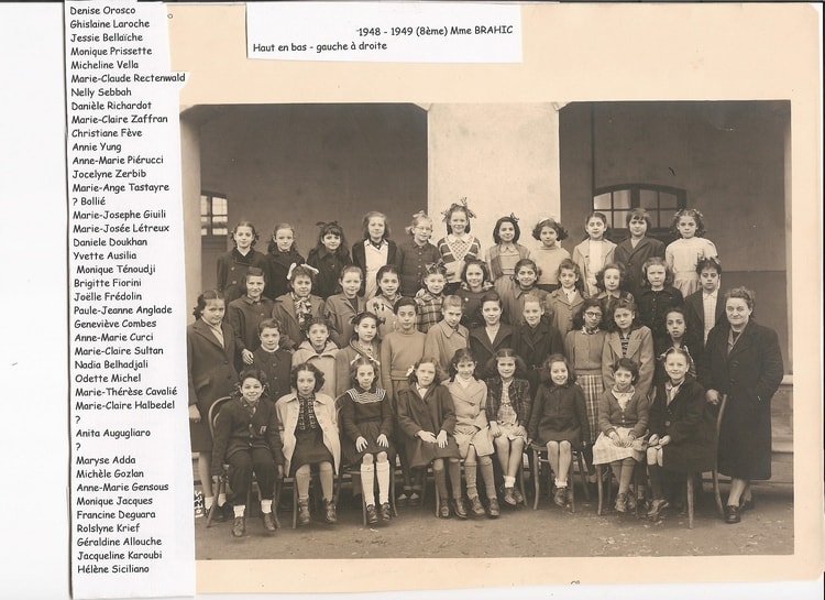 1948 - 8ème classe de Mme BRAHIC - Lycée laveran