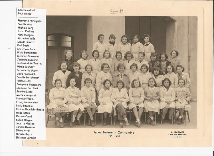 1951 - 6ème M - Lycée laveran