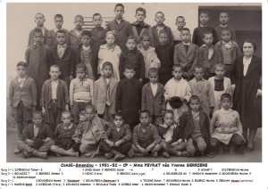 1952 - CP - Ecole communale de condé-smendou