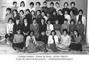 1961 - 5ème - College voltaire