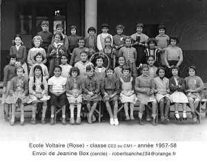 1958 -  ecole Voltaire (Rose) 1957-1958 - Ecole rose