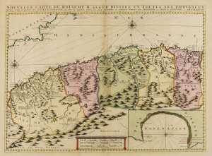 Ancienne carte de l'Algérie 1871