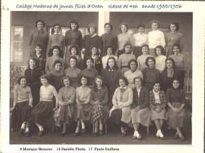 1955 - 1955 1956 - 4eme6 - Collège moderne de jeunes filles ali chekkal
