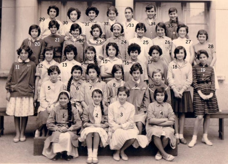 1958 - FIN D'ETUDES (mme RICHARD) - Ecole jules renard