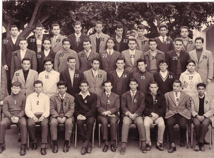 1959 - Classe de mathélem - Cllege moderne ardaillon