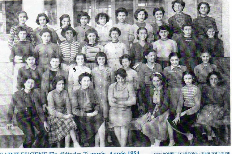 1954 - Classe de fin d'étudesclasse de mme Vogel - Edgard quinet