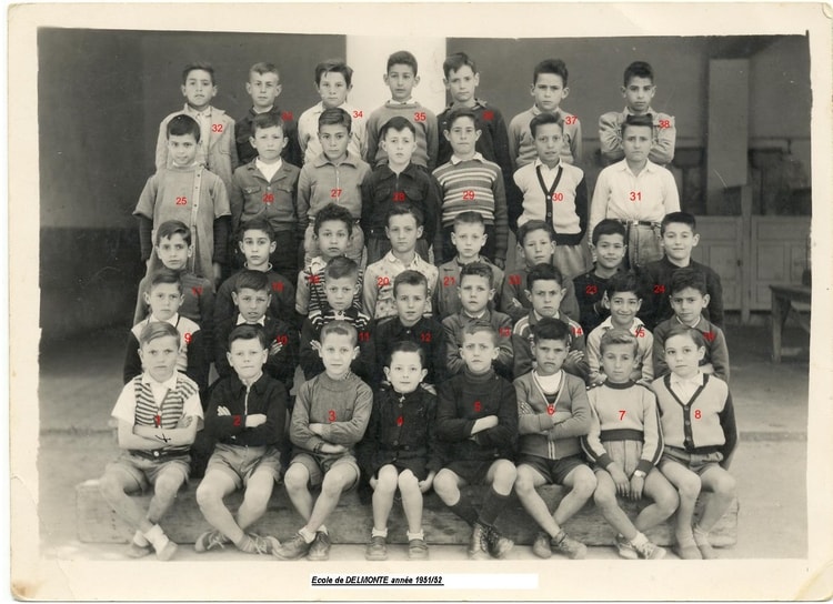 1952 - Cours élémentaire 2ème année - Ecole primaire de delmonte