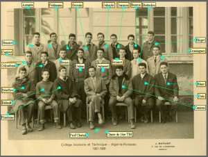 1957 - Classe de 1° TM - Lycée technique du ruisseau