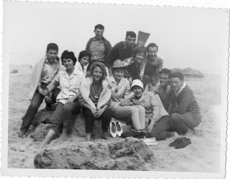 1961 - ORAN-Sortie plage 1961-compt.-secr. - Lycee technique mixte av. de lattre de tassigny