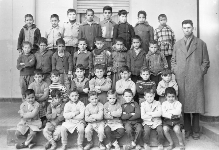 1956 - Avec mr CLOU - Ecole du docteur abbadie