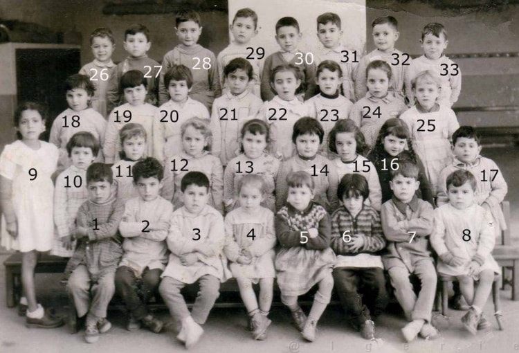 1957 - Cours maternelle - Pres rue st eugene