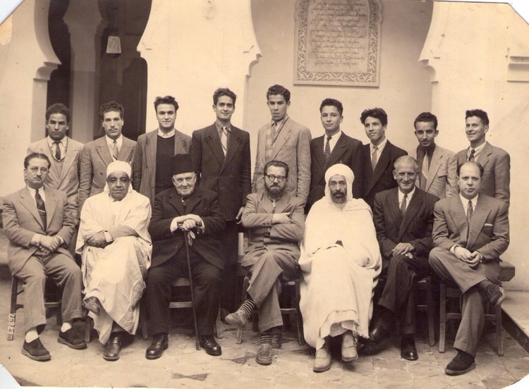 1950 - Mon père Abdallah Benharrats élève de  6°année de la Médersa de Tlemcen( = terminale) - Lycée amara rachid
