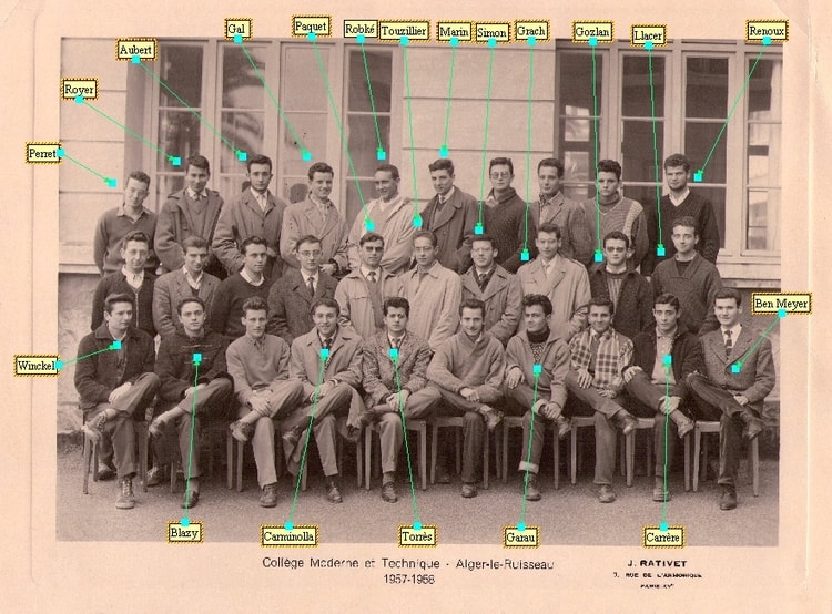 1957 - Classe de Technique-Mathématiques - Lycée technique du ruisseau