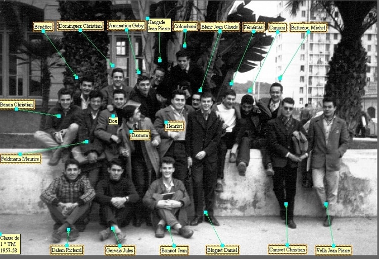 1957 - Classe de 1° TM  - Lycée technique du ruisseau