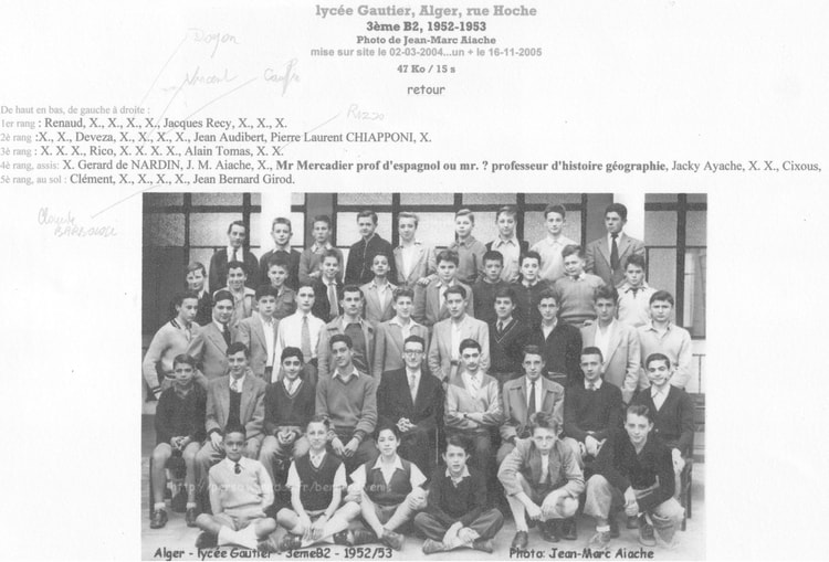1953 - 3 eme B2 - Lycée gautier