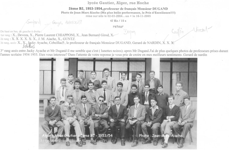 1954 - 2 eme B2 - Lycée gautier