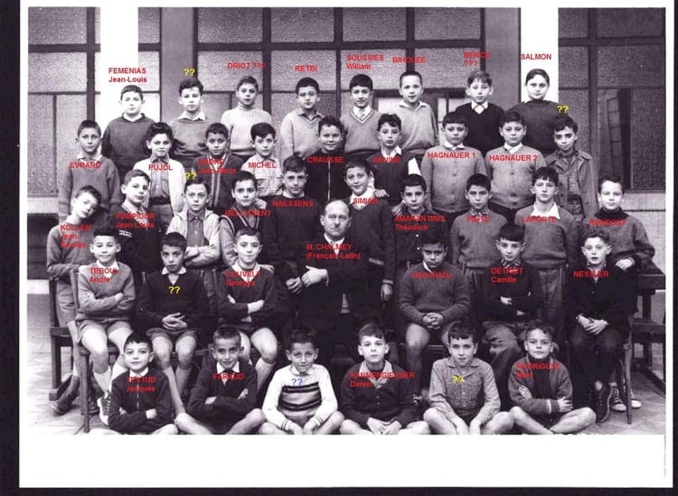 1956 - 6ème A4 - Lycée gautier