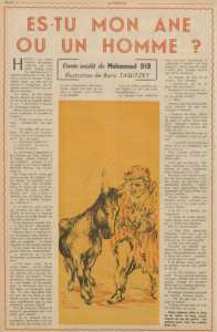 Es tu un âne ou mon homme? Conte inédit de Mohammed Dib