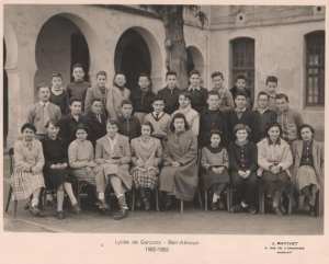 1953 - Mme.RAMBOZ Classe de Latin  4ème - Lycee francais ben aknoun