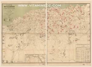 خريطة الطرق الصوفية بالجزائر سنة 1880