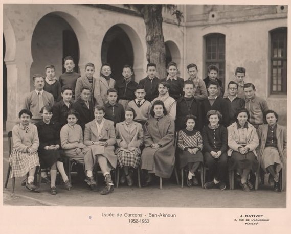 1953 - Mme.RAMBOZ Classe de Latin  4ème - Lycee francais ben aknoun