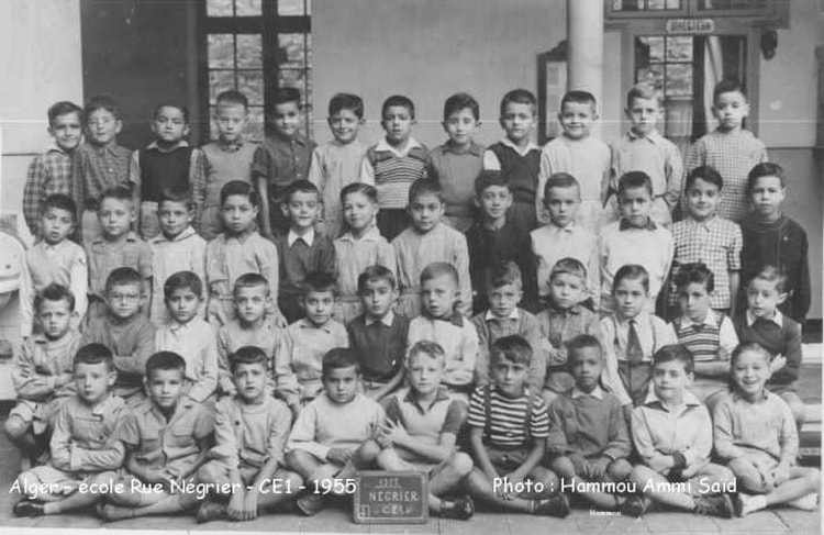 1955 - CE1 - Ecole primaire de la rue négrier