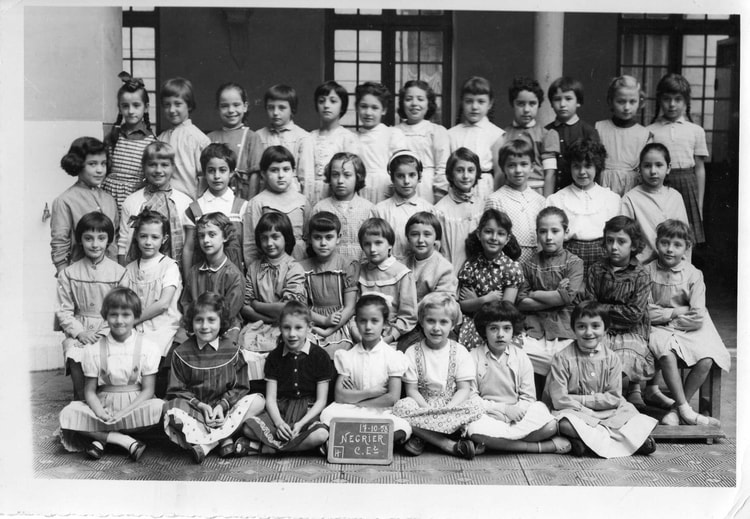 1958 - COURS ELEMENTAIRE 2 - Ecole primaire de la rue négrier
