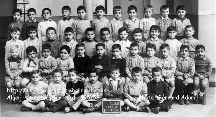 1958 - Cp - Ecole primaire de la rue négrier