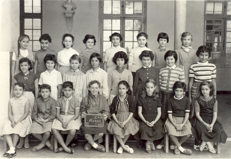 1958 - CM2 - Ecole primaire de la rue négrier