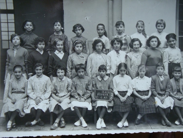 1958 - CM2 - Ecole primaire de la rue négrier