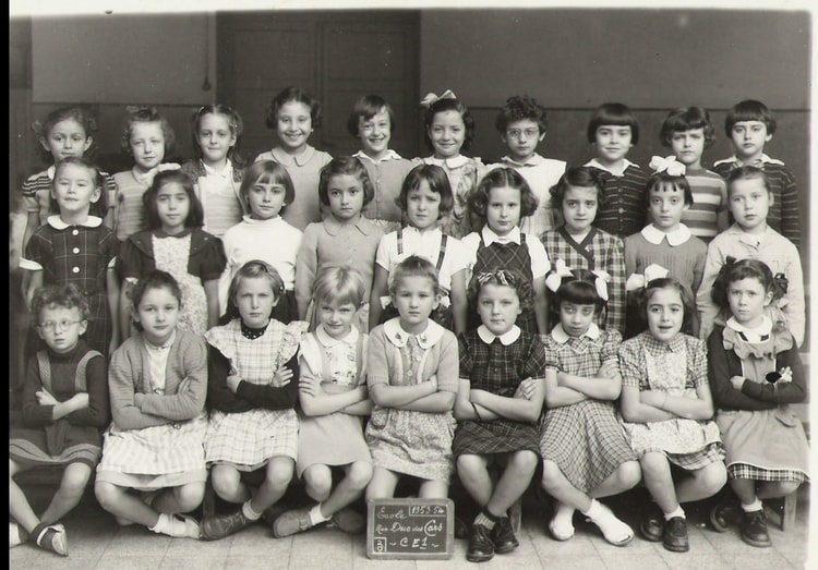 1953 - CE1 FILLE 1953/1954 - école duc des cars