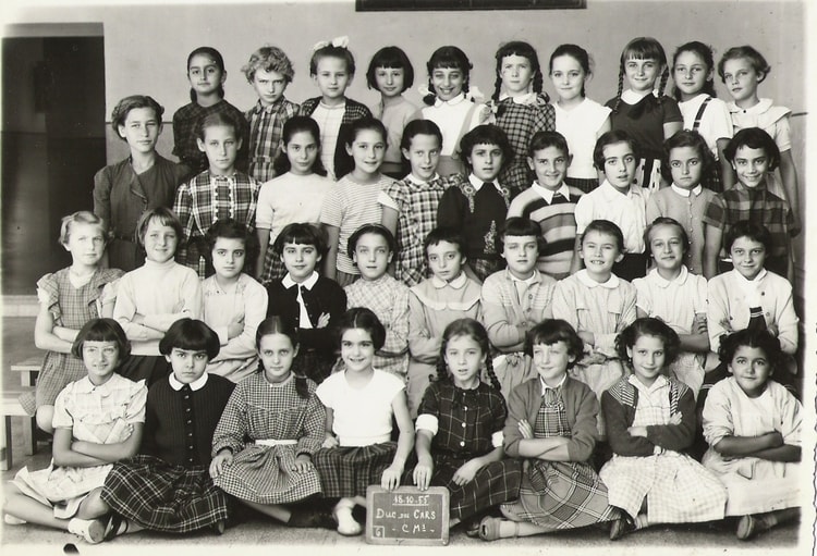 1955 - CM1 FILLE 1955/1956 - école duc des cars