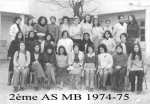 1974 - 2ème ASMB - Lycee ourida meddad elharrach