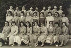 1958 - Cours sténo-dactylo - école chazot filles