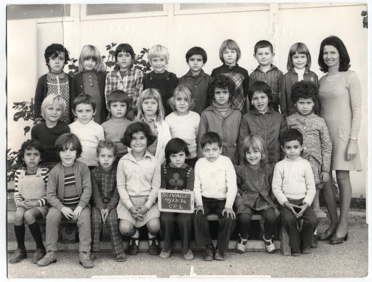 1973 - CP 1973 / 1974 - école de l'olivage