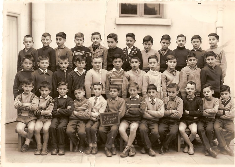 1957 - Classe CM2  1957/1958 - Ecole chazot garçons