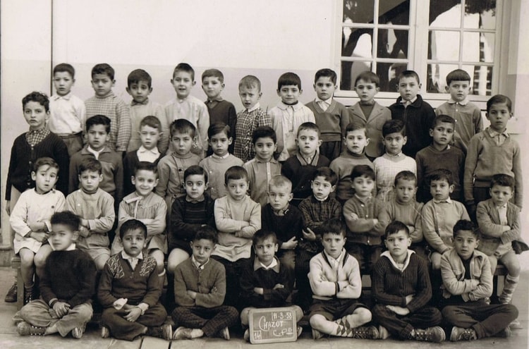 1958 - CP B 1957-1958 - Ecole chazot garçons