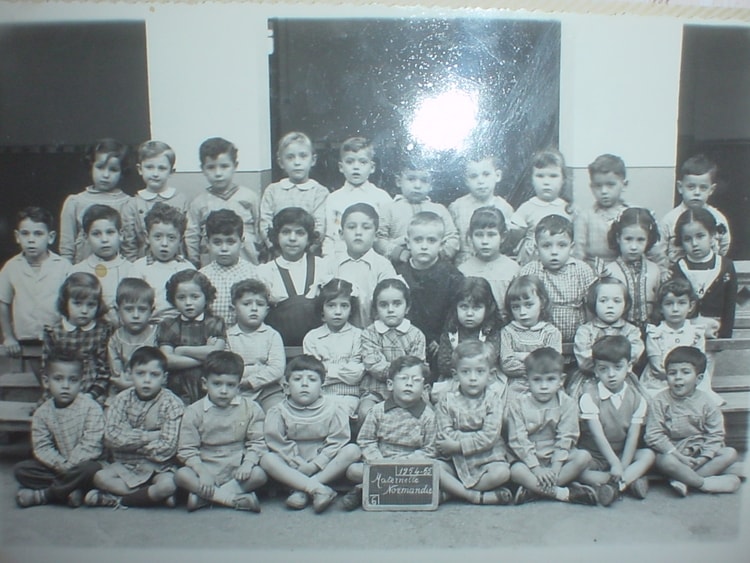 1955 - Maternelle Normandie 1954-1955moyenne section - Ecole rue de normandie