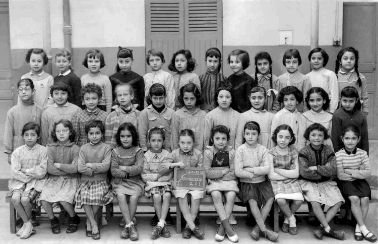 1958 - CE 1 mars 1958 - Ecole rue de normandie